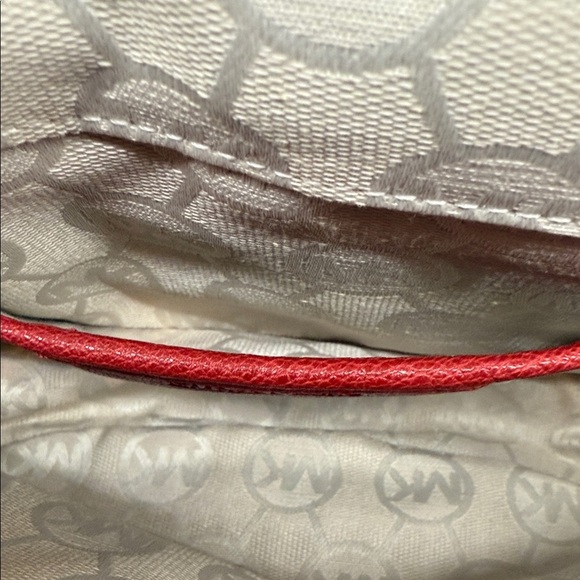 Michael Kors Cherry Red Leather Crossbody Bag. 10x8 in. Like New! - Picture 12 of 16
